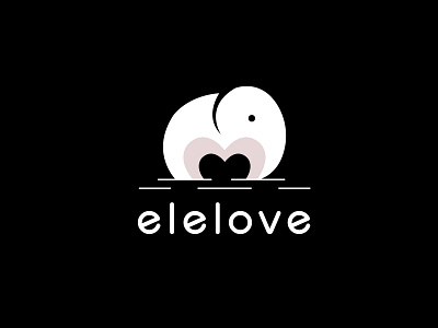 Elelove logo abstract logo awareness brand identity branding creative logo design elelove elephent illustration logo love love logo professional professional logo