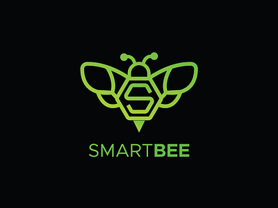 Smart bee logo design