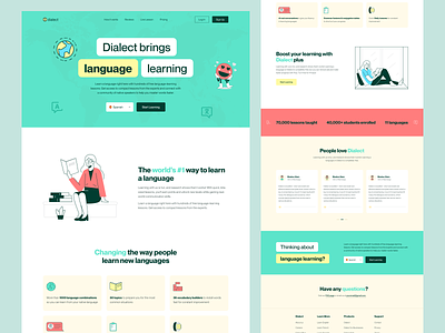 A Language Learning Landing Page