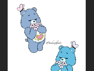 Carenbears carebears cartoon custom design customtattoo design illustration procreate