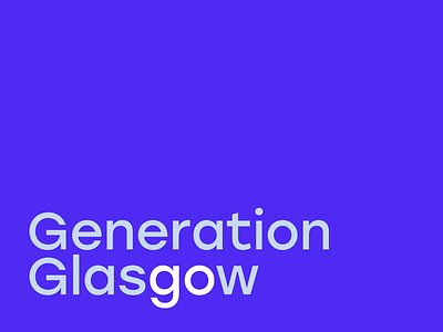 Generation Glasgow: visual identity art direction branding logo