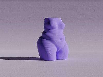 BOOTI | 3D render of a 3D printed Vase 3d 3d modeling blender body design lighting render shading texturing woman