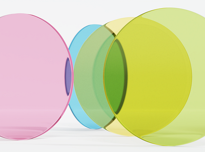 Dancing Glass Discs 3d 3d modeling 3danimation animation blender color design render transparent