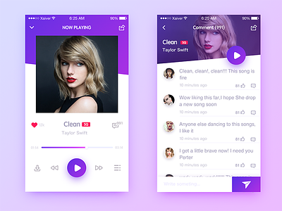 Music APP app audio chat collaborate commenting message music record ui voice