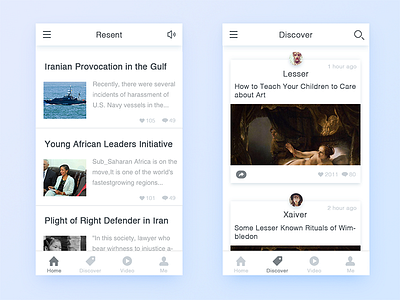 Daily UI# 07，News APP