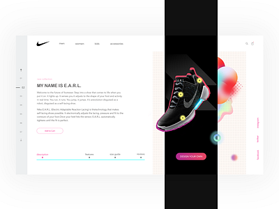 Nike design ui ux web