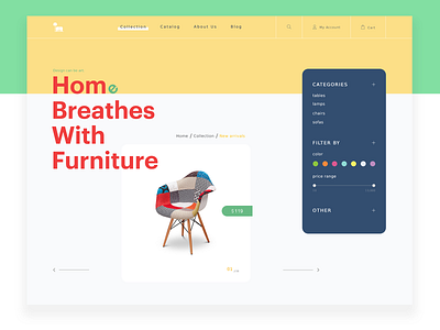 HOMe Breathes With Furniture design ui ux web website