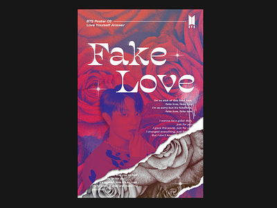 BTS – Fake Love design designer poster typography