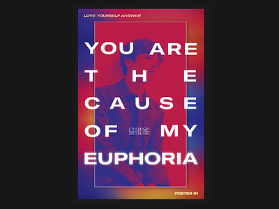 BTS - Euphoria bts design designer graphic design kpop poster poster design typography