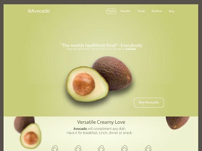 Avocado Landing Page 003 avocado dailyui landingpage minimaldesign mobileappdesign