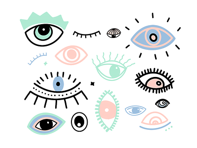 Pattern/Mural Design for Ojo Cafe branding eyes illustration ojo cafe pattern design