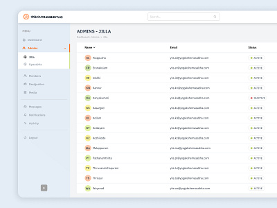 Yogakshemasabha Dashboard