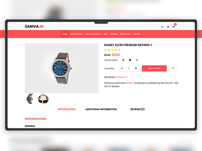 Saniva e-commerce sites detail page e commerce sites ecommerce photoshop design product detail page