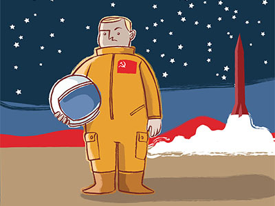 Juri Gagarin discovery gagarin history illustrator juri moon sky space stars urss