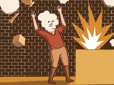 Roger Bacon 1280 bacon booom explosion ferrarese gunpowder history illustrator illustrazioni roger