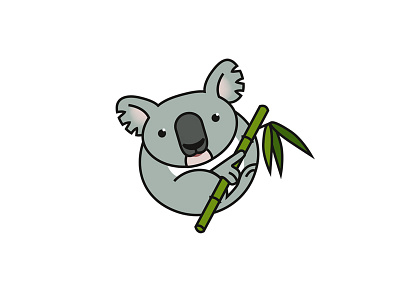 Little koala bear animal circle cute digital illustration koala koala bear round roundanimals vector