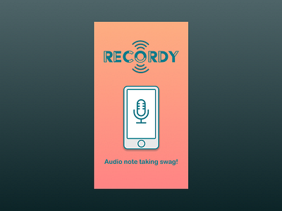 Recordy App Intro ios ui ui design user experience ux ux design visual design
