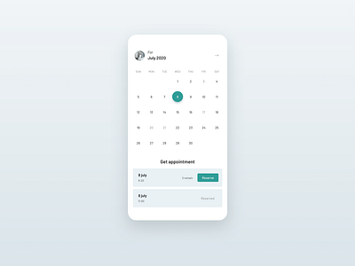 Daily UI #038 / Get appointment
