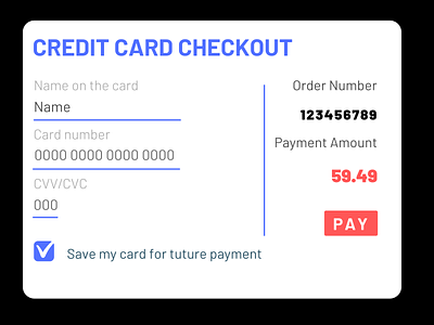 Credit Card Checkout 002 credit card checkout dailyui