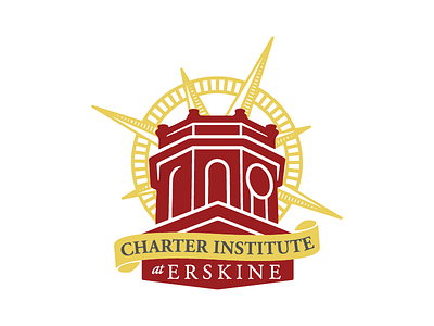 Charter Institute at Erskine College Logo brand classic education erskine college flat illustrator logo logo design