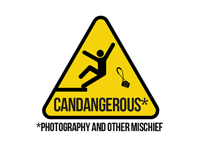 "CANDANGEROUS" Mock Logo / Icon brand caution icon logo logo design mischief photography
