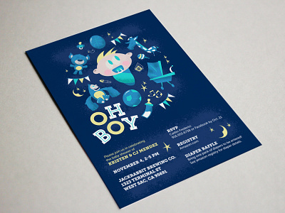 Baby Shower Invite illustration vector