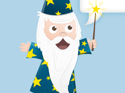 The Boat Wiz illustration magic stars wand wizard