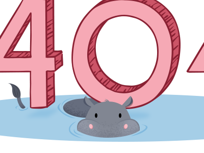404 page - hippo