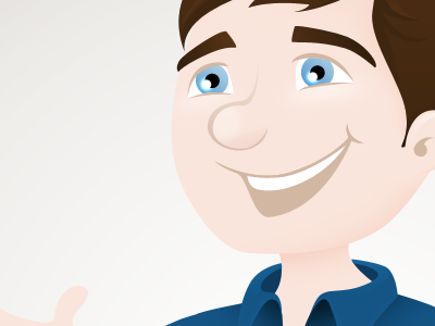 New Mascot for Boatwizard eyes illustration man smile