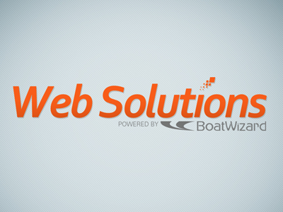 Web Solutions Logo boat logo orange simple tech