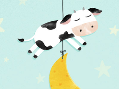 Cow Moon Invite baby shower cow invitation moon stars