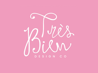 Tres Bien Logo etsy logo pink