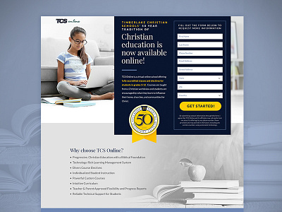 Homeschooling Landing Page form landing school web webpage