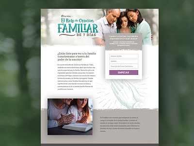 Family Prayer Challenge family form landing page prayer typography webpage website