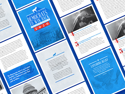 2020 Election eBook blue democrat design donkey ebook laayout politics typography washington