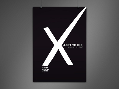 Xlefttodie concert music poster poster design typography