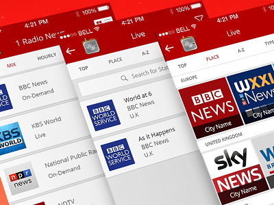 1Radio News App android app designs app designs artwork graphics design ios app design logo mobile ui mobile ui design ui ux web designs