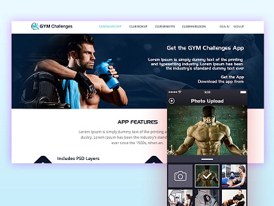 Gym/Fitness Challenging website