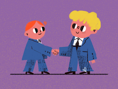 business toddlers agreement business business deal color handshake illustration kids shaking hands suits toddlers