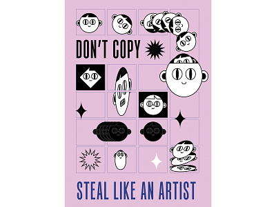steal like an artist color copyright design graphic design illustration pink vector