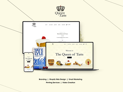 The Queen of Tarts UK - Branding branding design graphic design illustration logo minimal shopify ux web design