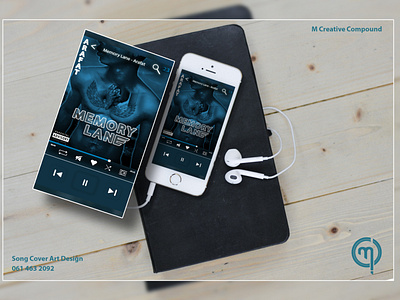 Song Cover Design + media player UI & Mockup