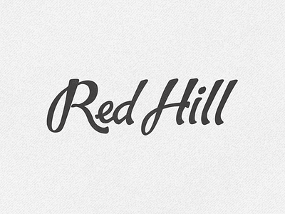 Red Hill Custom Logo Option custom freelance handlettering lettering logo logotype script type typography work mark workmark