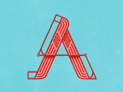 Letter "A" custom design geometric illustration letter letter a lettering line work type typography vector
