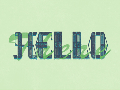 Hello there. :) art deco custom custom lettering geometric greeting hello illustration lettering line work vector