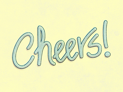 Cheers! beer cheers custom hand lettering lettering script type typography vector