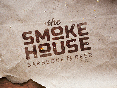 The Smokehouse barbecue bbq beer charlotte food lettering logo rustic type typography