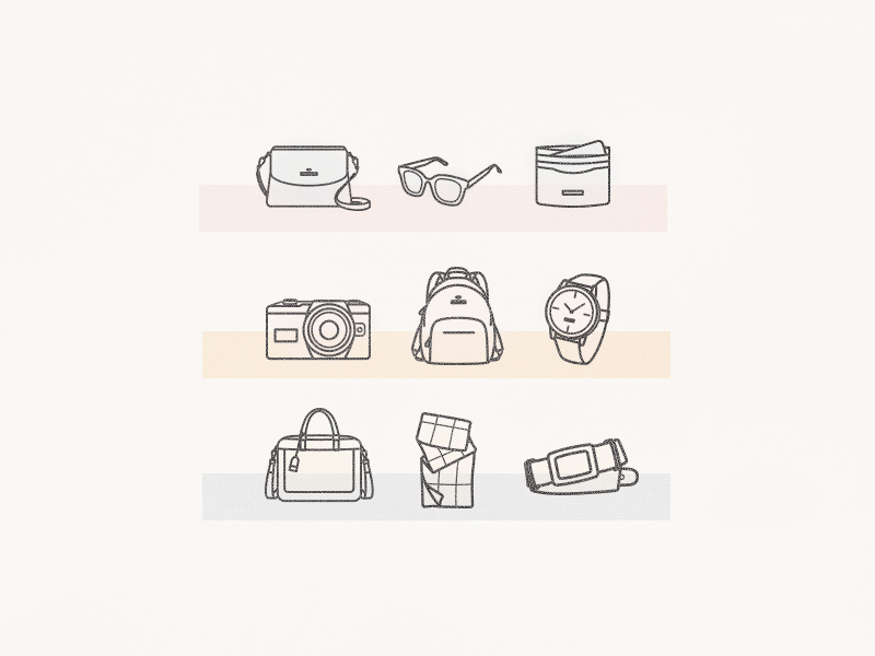 Accessories Icons by Rachel Spoon on Dribbble