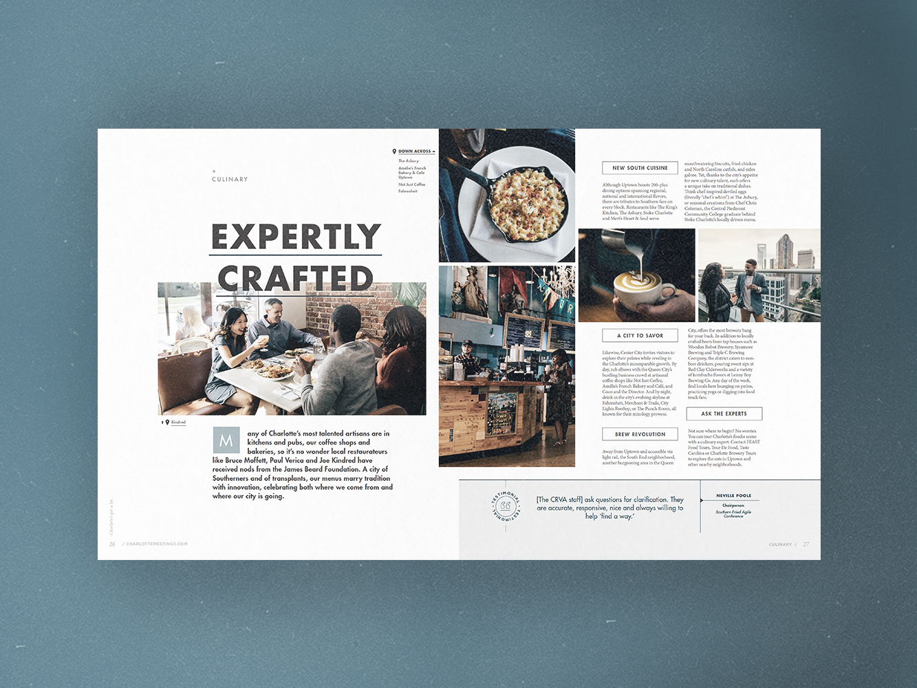 Charlotte Meeting Planners Guide - Culinary by Rachel Spoon on Dribbble