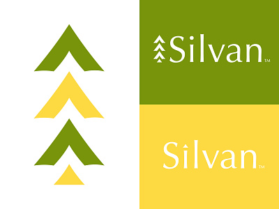 Silvan Outdoors branding abstract approachable branding camping clever creative forest logo outdoor outfitter symbolic tent tree